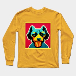 Artsy Dog Pop Art Long Sleeve T-Shirt